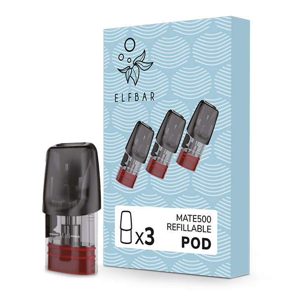 3x Elfbar MATE500 Refillable Pod 1.2 Ohm