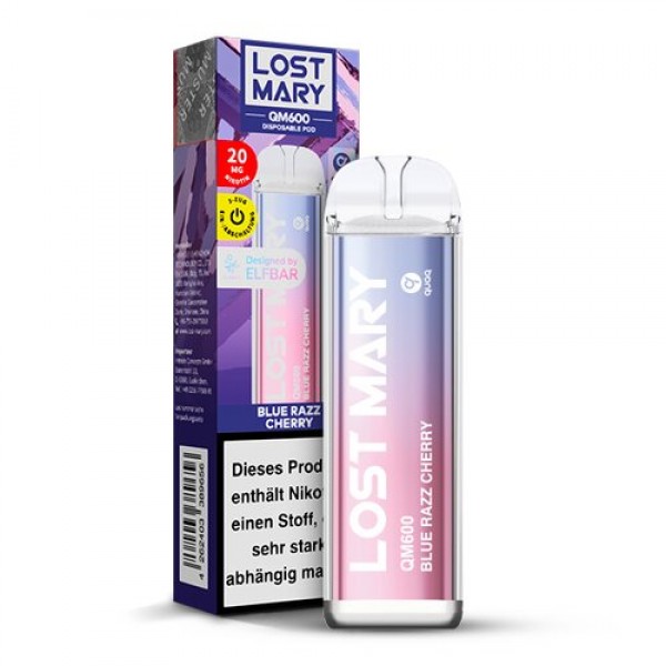 Lost Mary - QM600 Einweg E-Zigarette - Blue Razz Cherry 20mg/ml