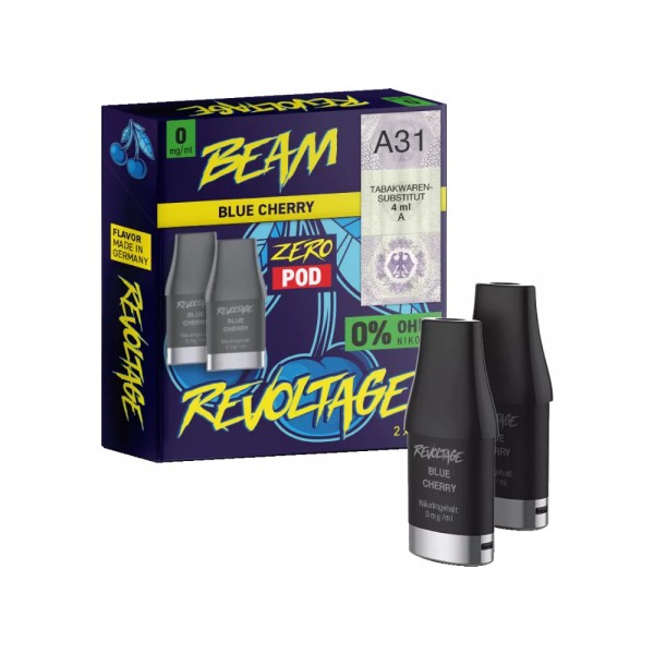 2x Revoltage Beam Prefilled Pod - Blue Cherry