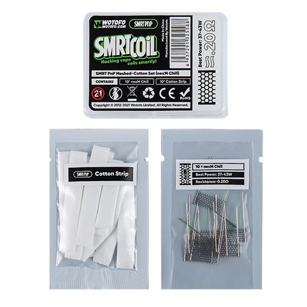 Wotofo - SMRT PnP Meshed Cotton Set - nexM Chill