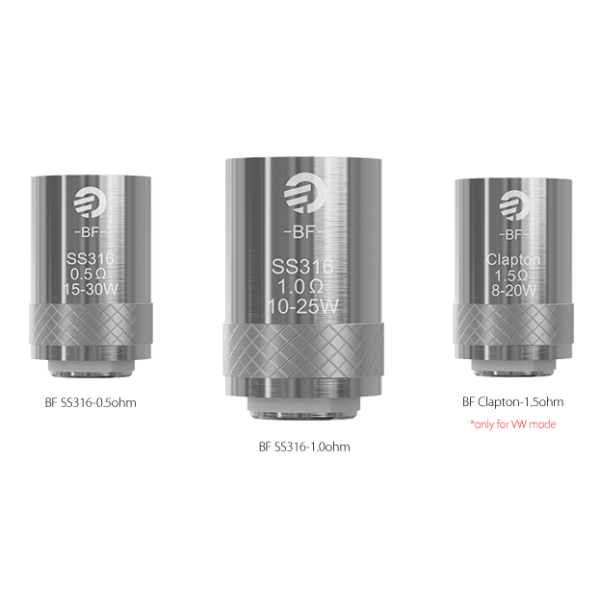 5x Cubis BF NI / TI / SS316 / Clapton Verdampferkopf