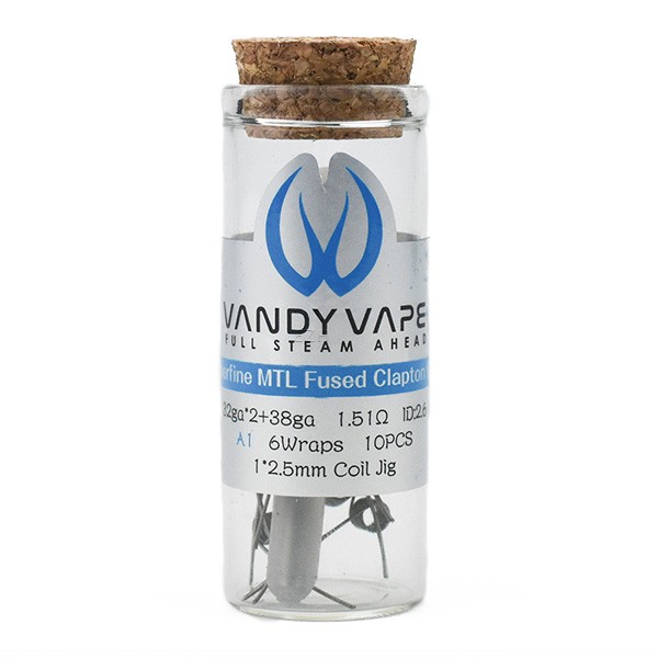 10x Vandy Vape Prebuilt A1 Superfine MTL Fused Clapton Coil 32ga*2/38ga 1.51 Ohm