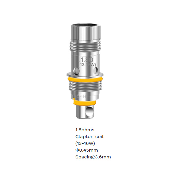 5x Aspire Triton Mini Clapton 1.8 Ohm Coil Verdampferkopf